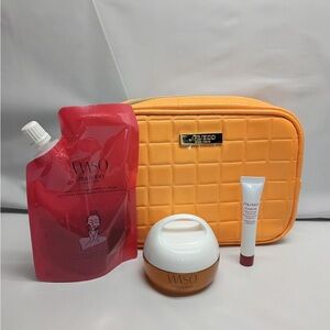 Shiseido WASO Bright Orange Quilted Cosmetic Set